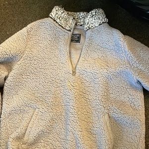 Abercrombie & Fitch Large Sherpa Fleece Pullover